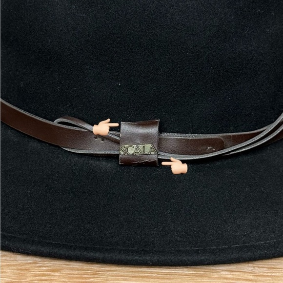 Dorfman Pacific Scala 100% Wool Black Western Hat, Size Medium - Picture 11 of 12